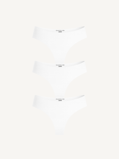 3-Pack Seamless Thong White